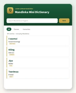 mandinka mini dictionary